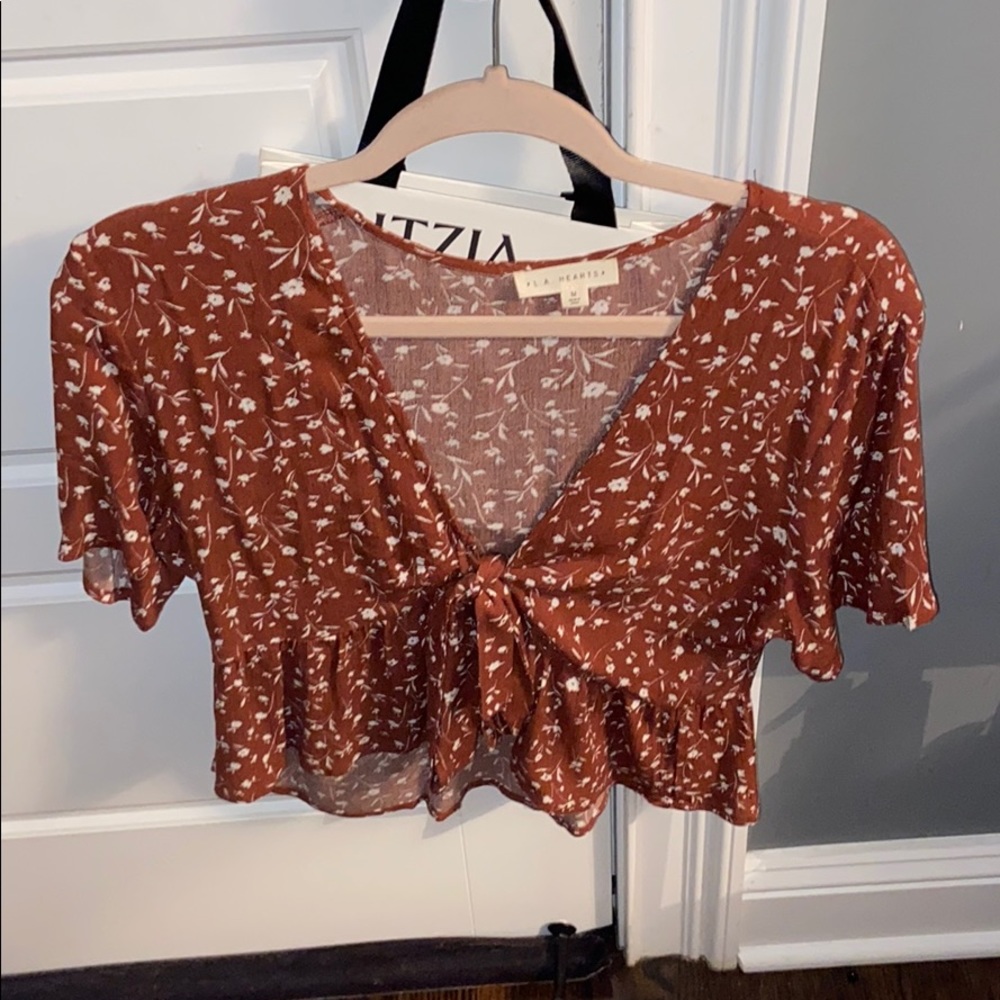 PACSUN wrap top •LA-hearts•